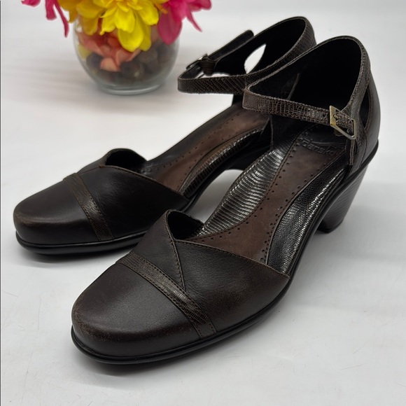Dansko Shoes - Dansko Brown Chunky Heel Mary Jane Sandals Size EU 38 DAN8235D